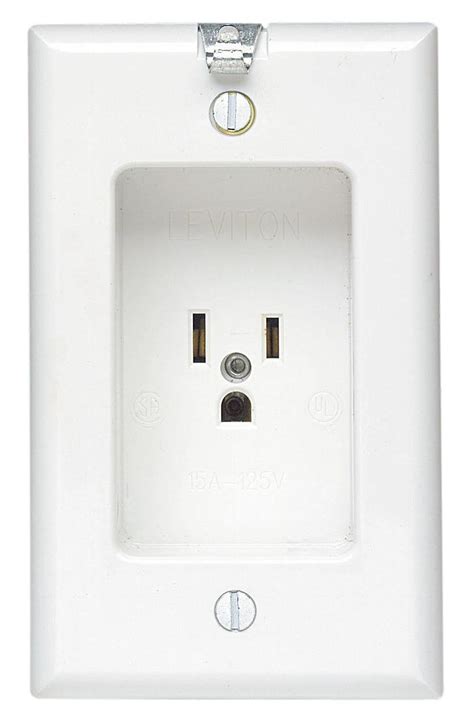 Leviton Recessed Duplex Receptacle & Clock Hanger